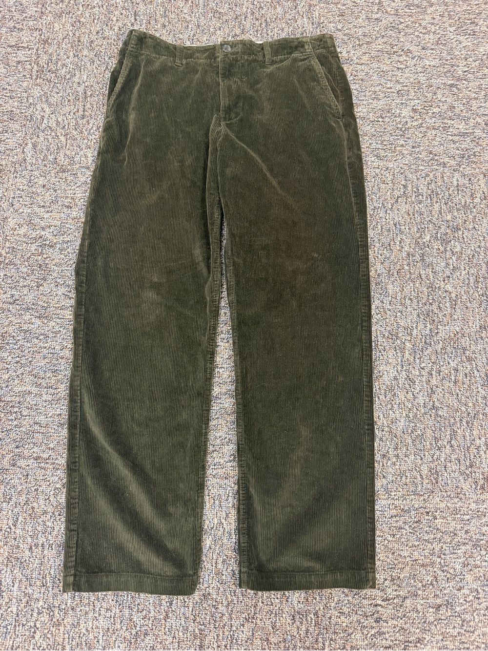J. Crew Dark Olive Corduroy Trousers Men’s 34X32 Cotton Cords